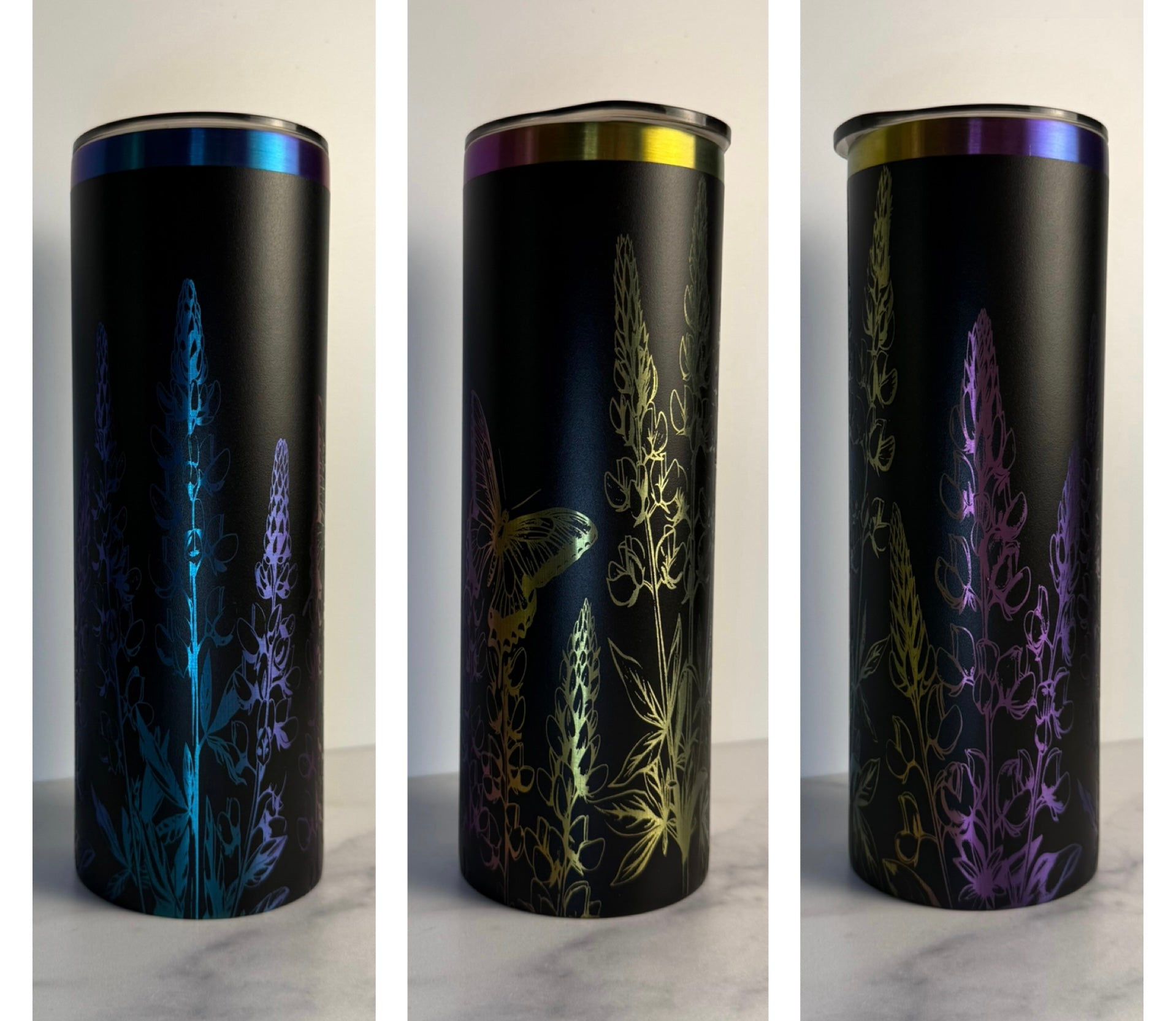 Bluebonnets with Butterfly Tumbler
