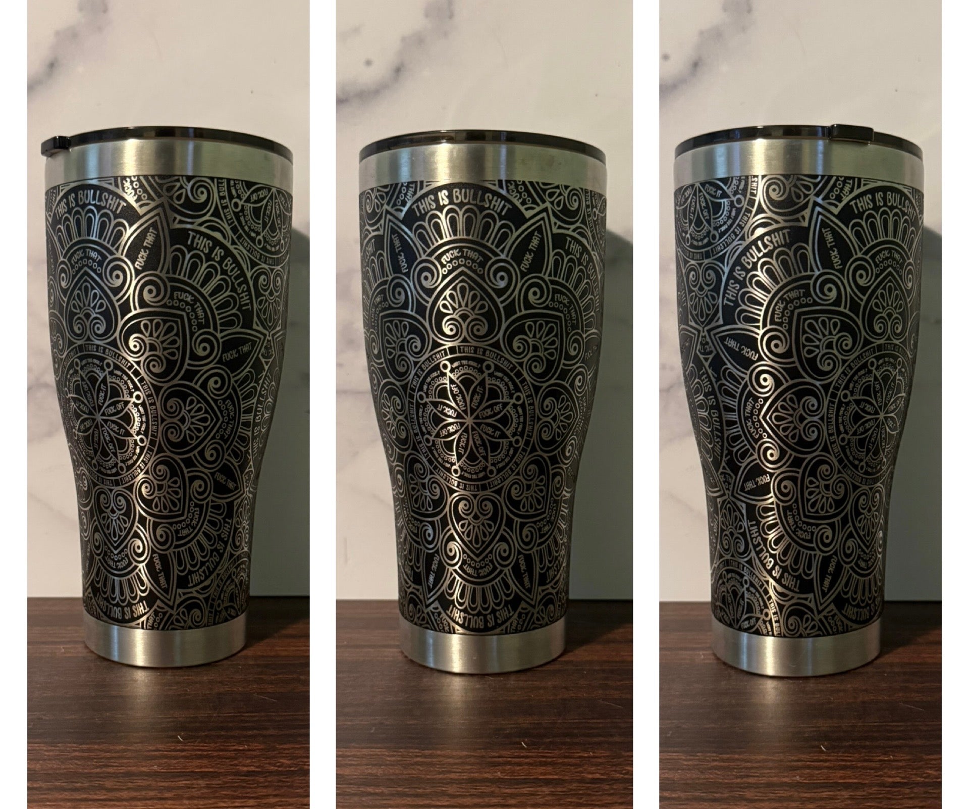 Curse Word Mandala Tumbler