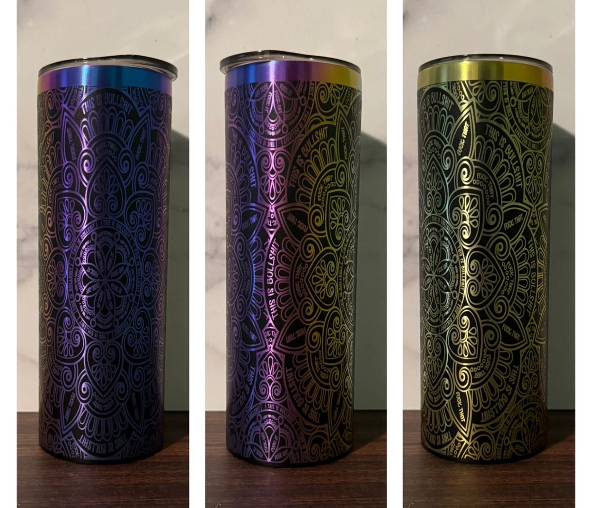 Curse Word Mandala Tumbler