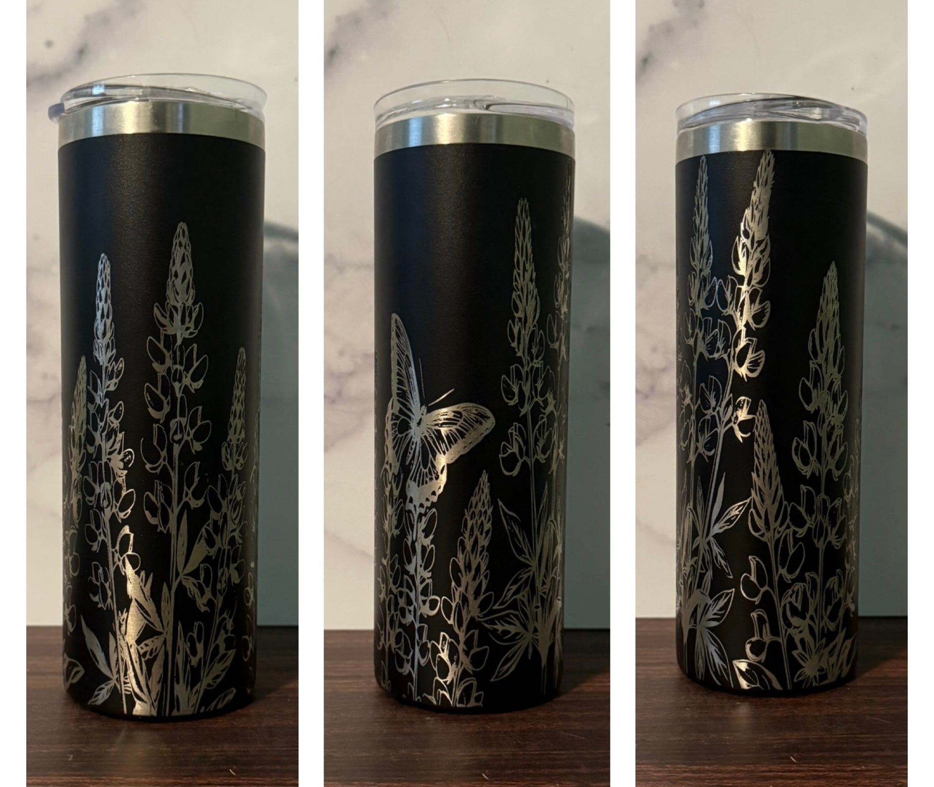 Bluebonnets with Butterfly Tumbler